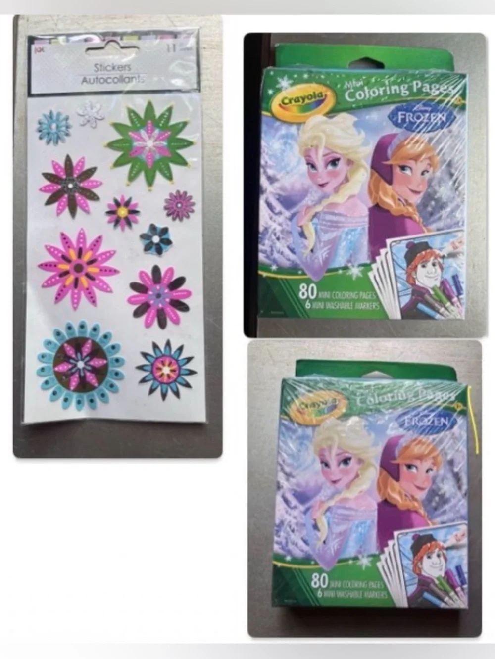 Disney Kids Coloring & Sticker Activity Set - Pink, Purple, Blue, Yellow, White